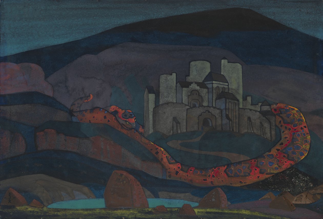 A Cidade Condenada, 1914 de Nikolai Konstantinowitsch Roerich