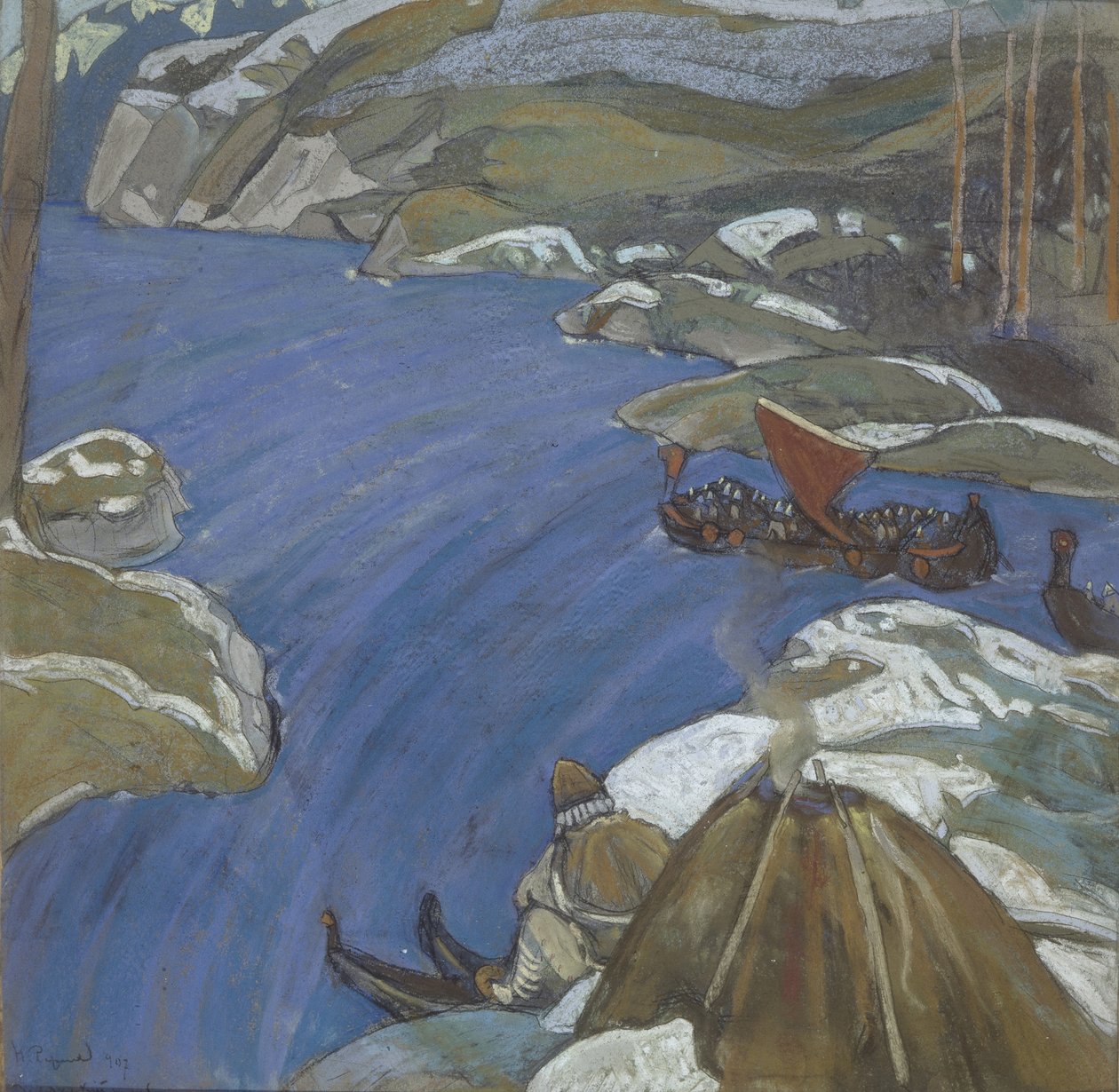 O Caminho Varangiano, 1904 de Nikolai Konstantinowitsch Roerich