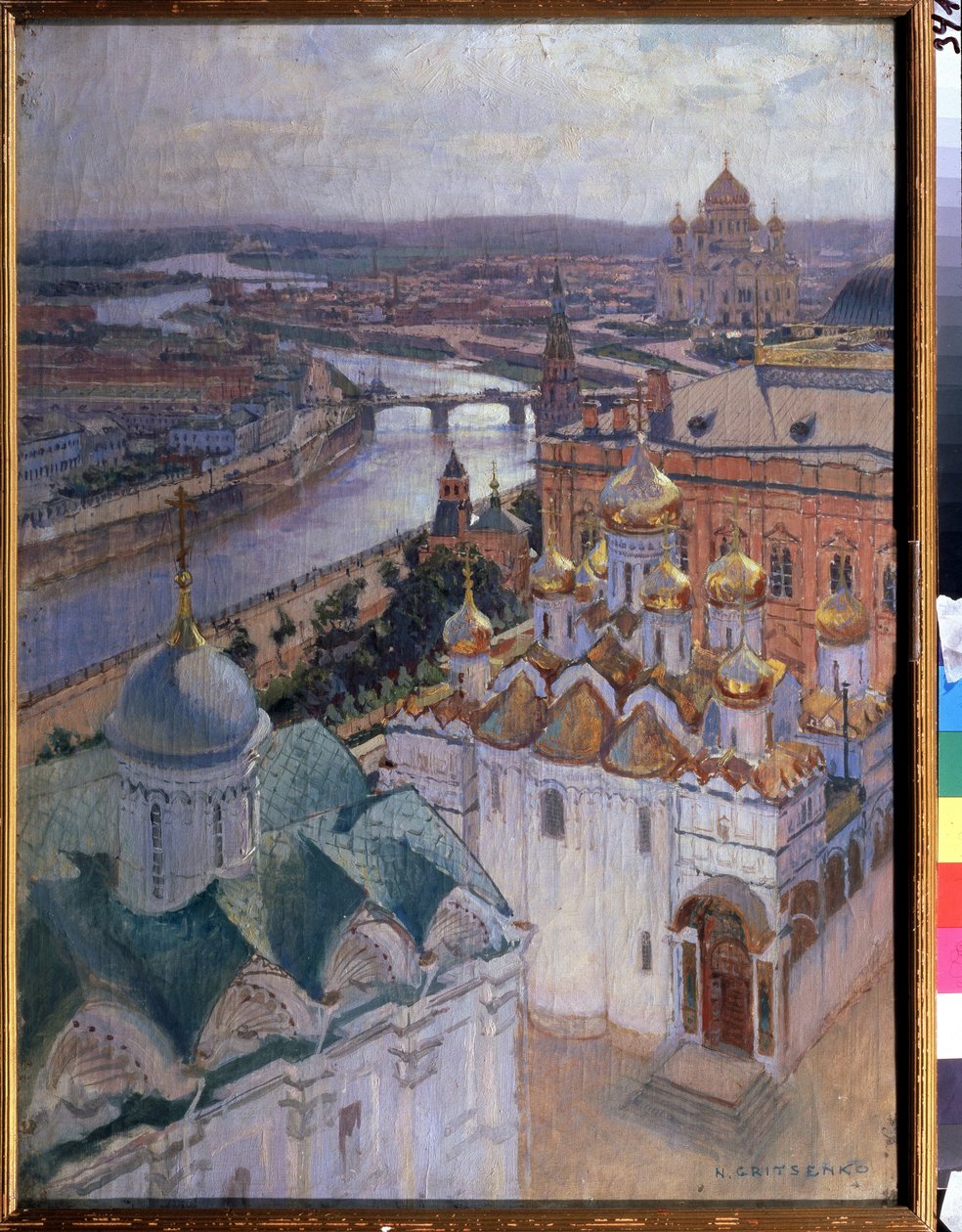 Vista de Moscovo a partir da Torre Ivan O Grande Sino. Pintura de Nikolai Nikolayevich Gritsenko (1856-1900), óleo sobre tela de Nikolai Nikolaevich Gritsenko