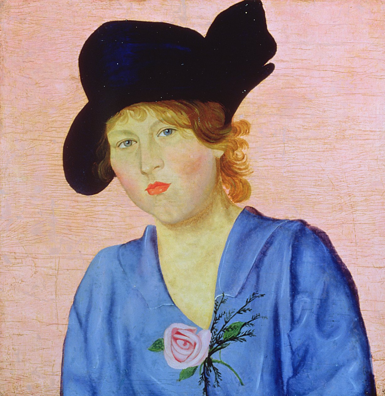 Retrato de uma mulher de azul de Nikolai Nikolaevich Popov