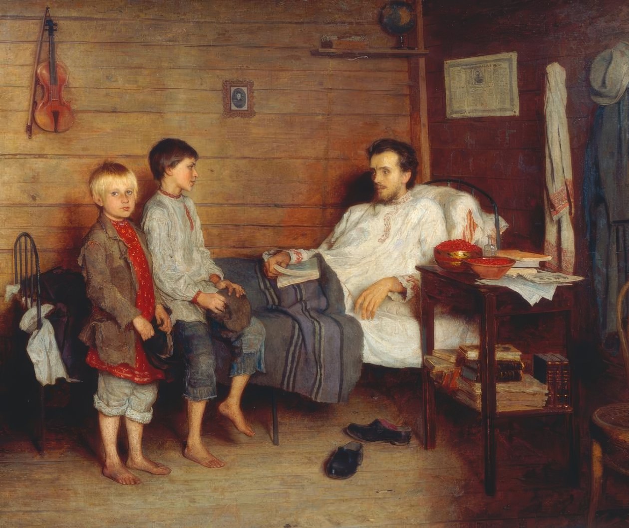 Quando professor doente de Nikolai P. Bogdanow Bjelski