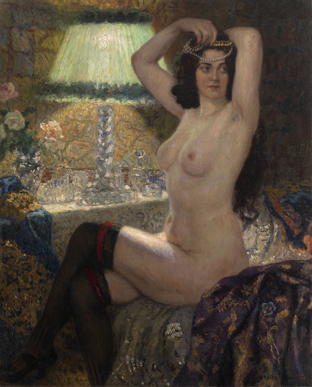 Pela lâmpada verde de Nikolai Petrovich Bogdanov Belsky