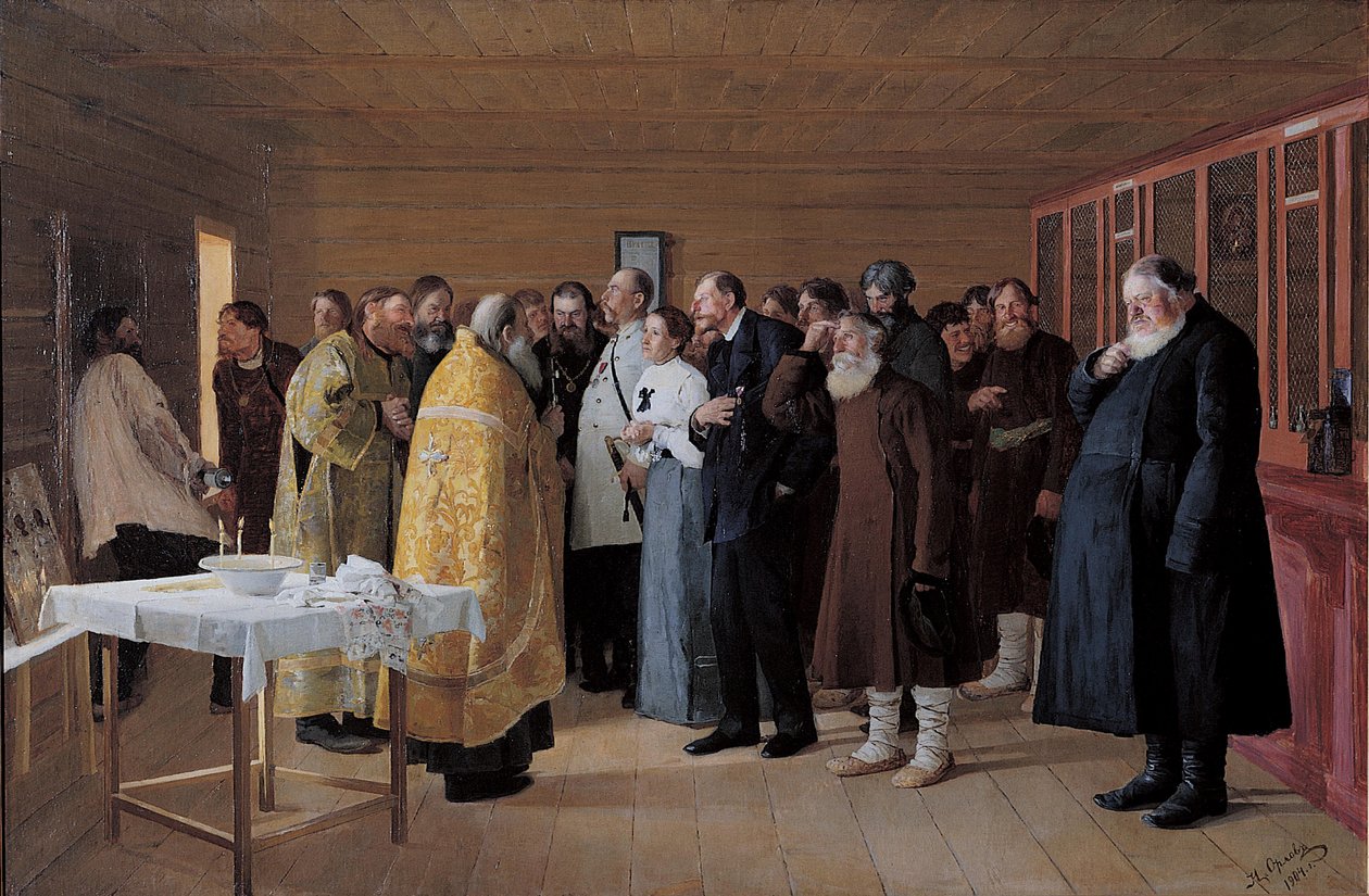 A consagração da loja de vodka, 1904 de Nikolai Vasilievich Orlow