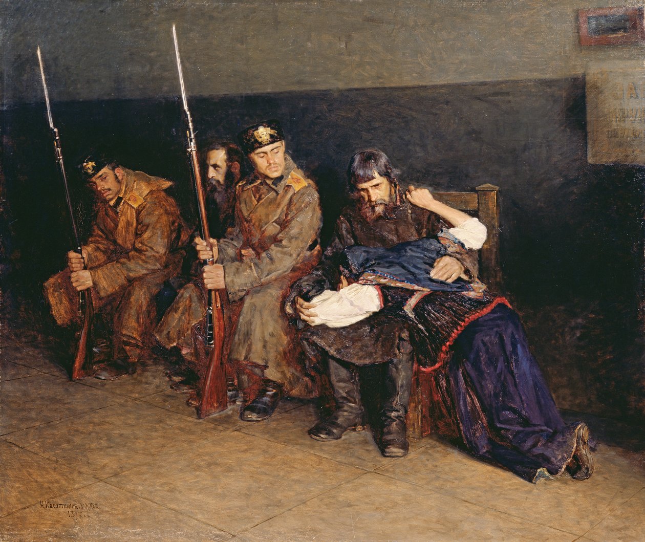 No Corredor do Tribunal Distrital, 1897 de Nikolaj Alekseevich Kasatkin