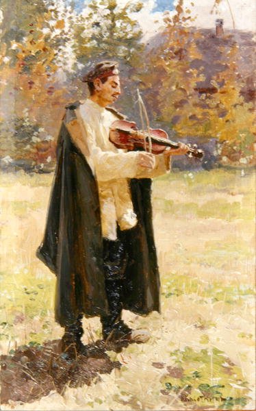 Violinista Soldado, 1897 de Nikolaj Alekseevich Kasatkin