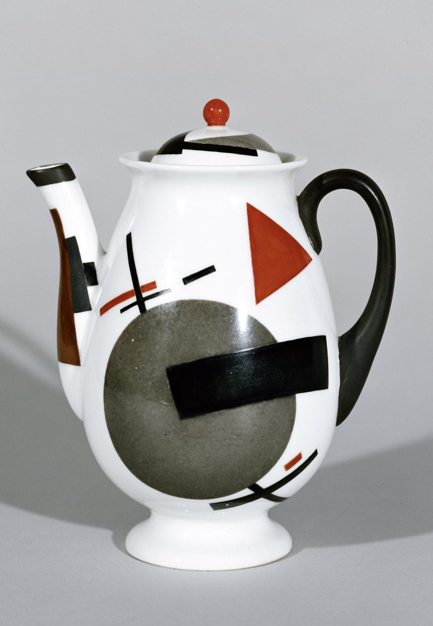 Cafeteira, c.1924 (porcelana) de Nikolaj Mihailovic Suetin
