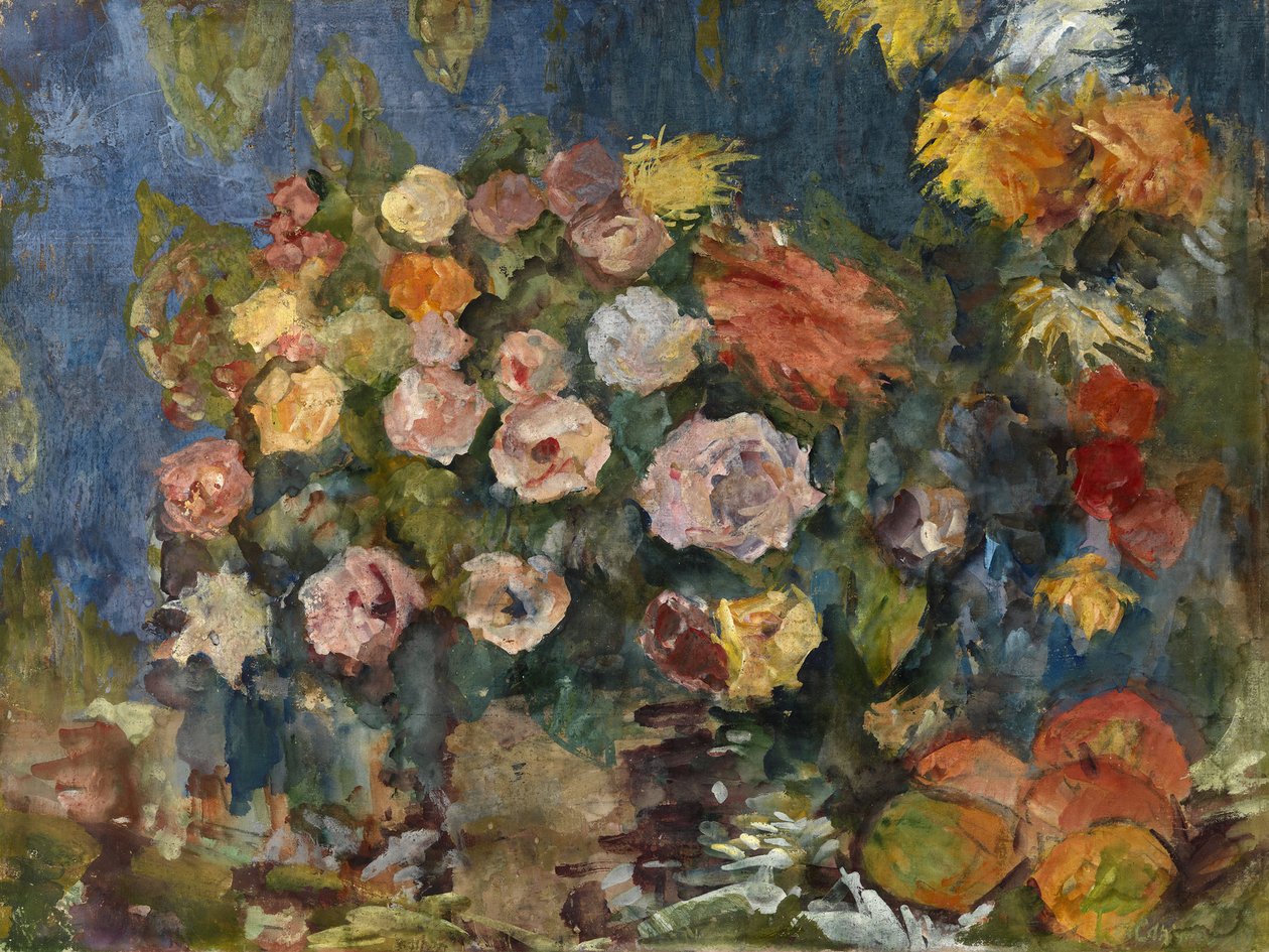 Natureza morta com flores e frutas, 1907 de Nikolaj Nikolaevic Sapunov