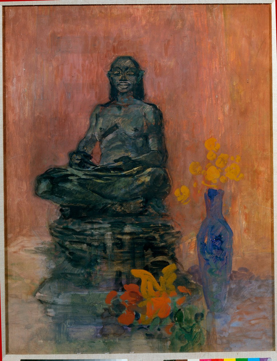 "Une divinite hindou" (Um Deus Hindu) Peinture de Nikolai Sapunov (Sapounov) (1880-1912) - 1900s - Óleo sobre tela - Coleção Privada de Nikolaj Nikolaevic Sapunov
