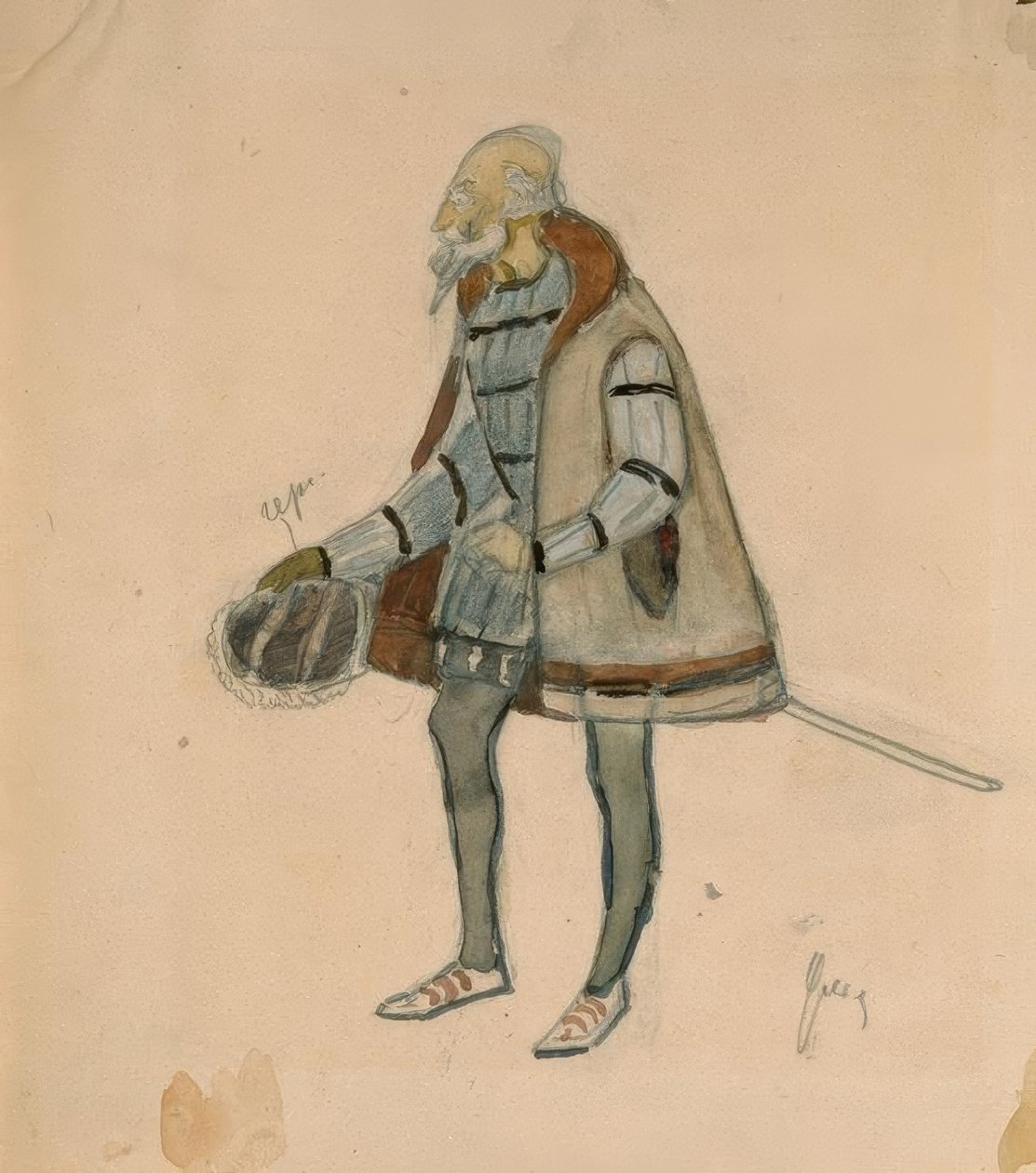 Figurino do Duque Johann de Nikolaj Pawlowitsch Uljanow