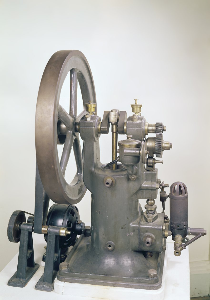 Motor de combustão interna, 1876 (mídia mista) de Nikolaus Otto