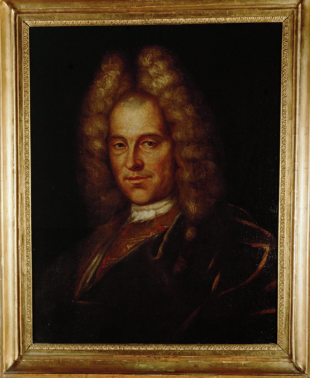 O compositor Johann Joseph Fux, pintado ... (pintura sobre tela) de Nikolaus Buck