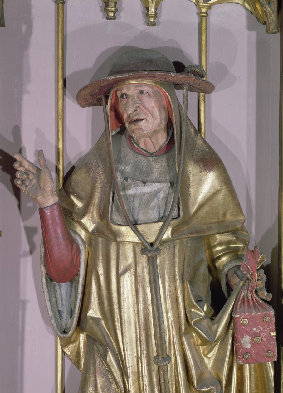 O Retábulo de Isenheim, São Jerônimo, detalhe de São Jerônimo, c.1490 pintura em madeira de Nikolaus Hagenauer