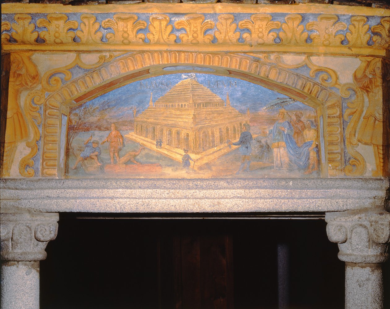 O Mausoléu de Halicarnasso, de &39;O Poço das Maravilhas do Mundo&39; (&39;Pozzo delle Meraviglie&39;), 1669-73 de Nikolaus Schiel