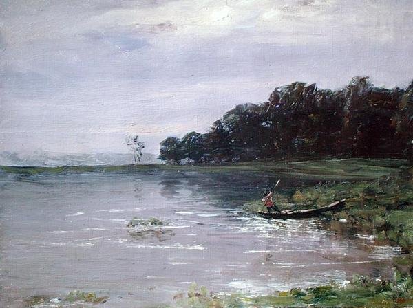Paisagem com Barco, Boa Noite de Nikolay Nikanorovich Dubovskoy
