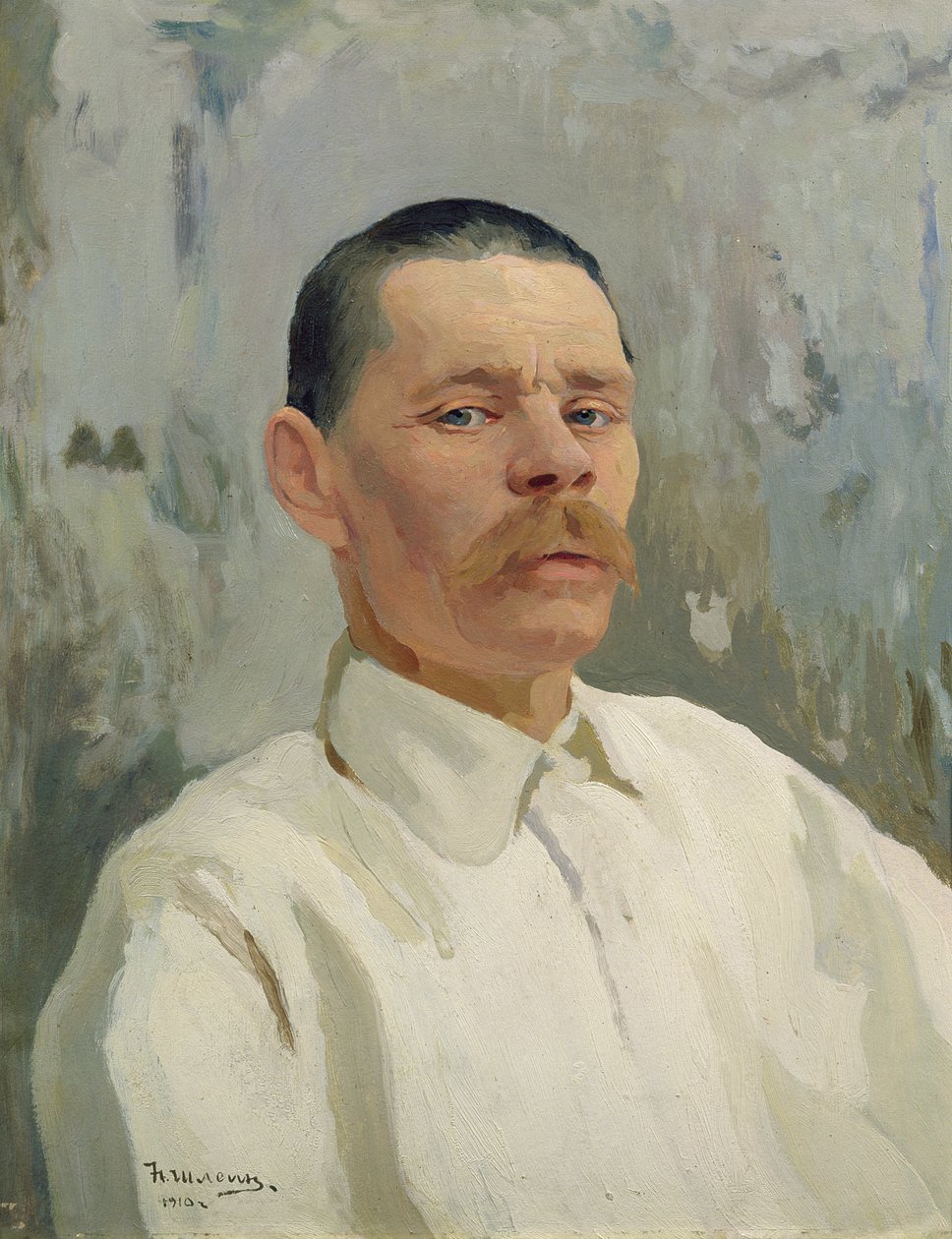 Retrato de Maxim Gorky (1868-1939) 1910 (óleo sobre tela) de Nikolay Pavlovich Shlein