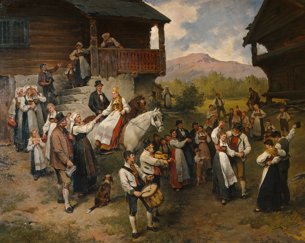 Casamento de camponeses em Eidsfjord de Nils Bergslien