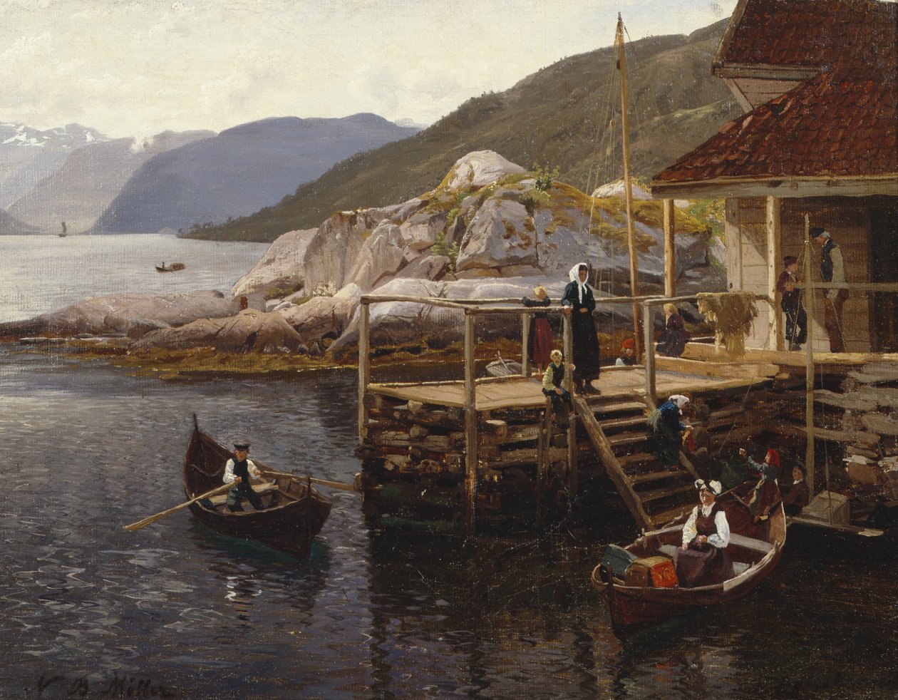 De Balestrand (óleo sobre tela) de Nils Bjørnsen Møller