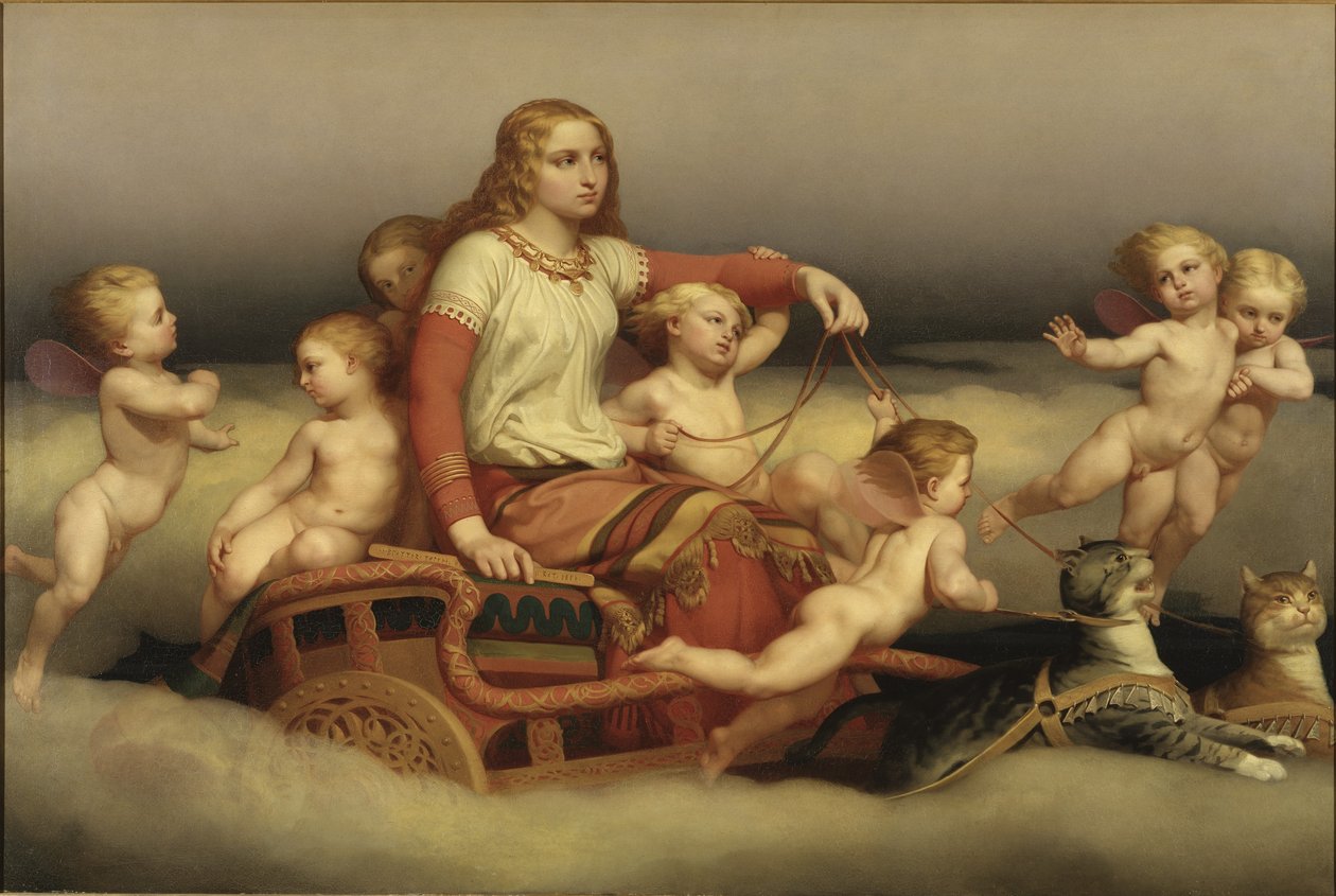 Freja Buscando Seu Marido, 1852 de Nils Blommer