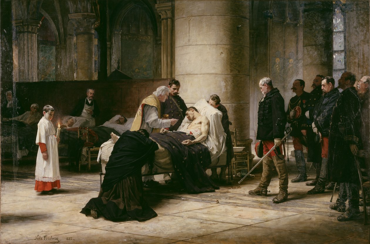 Morte de um herói, 1888 de Nils Forsberg the Elder