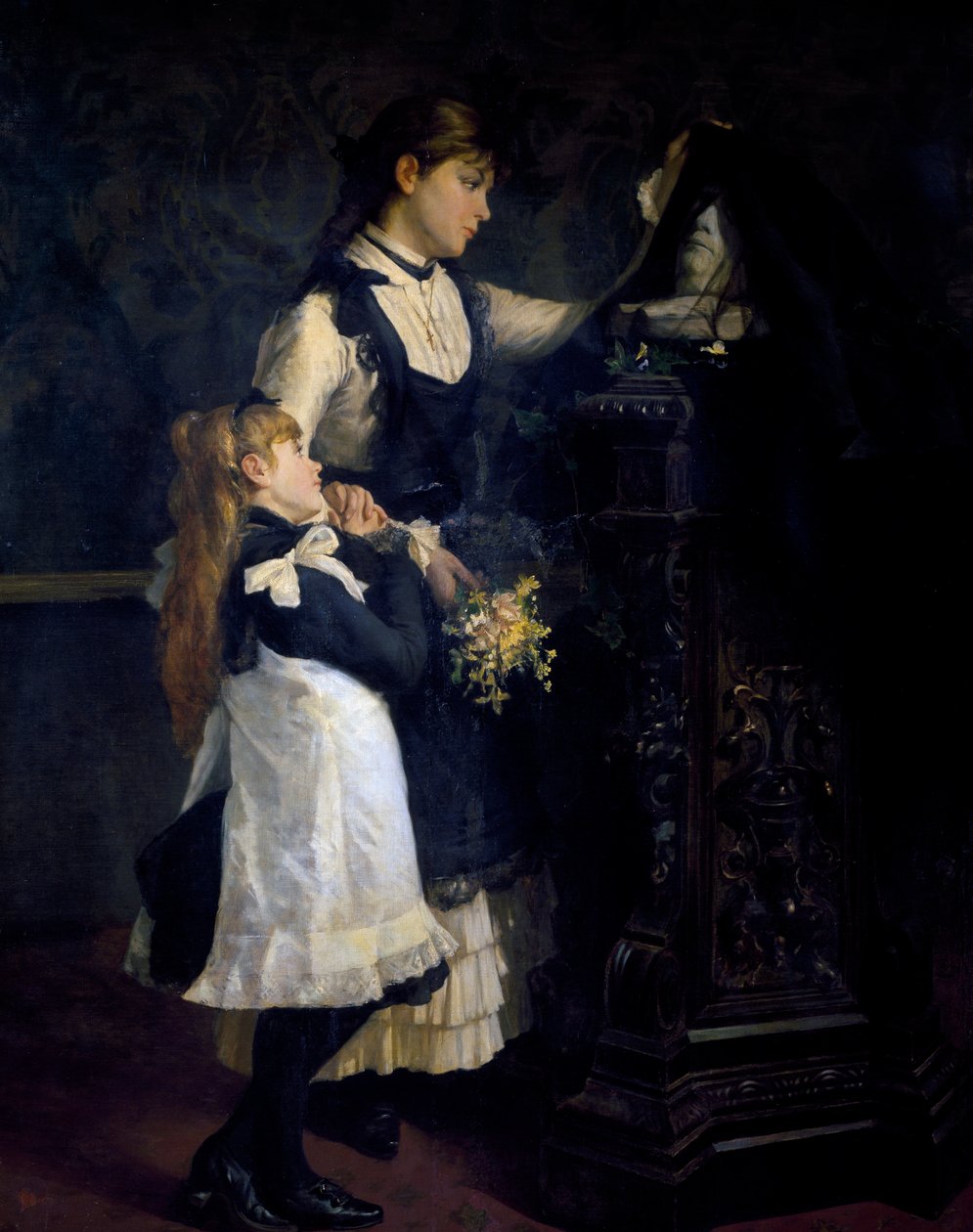 Órfãos, pintura de Nino Carnevali (1849-depois de 1912) de Nino Carnevali