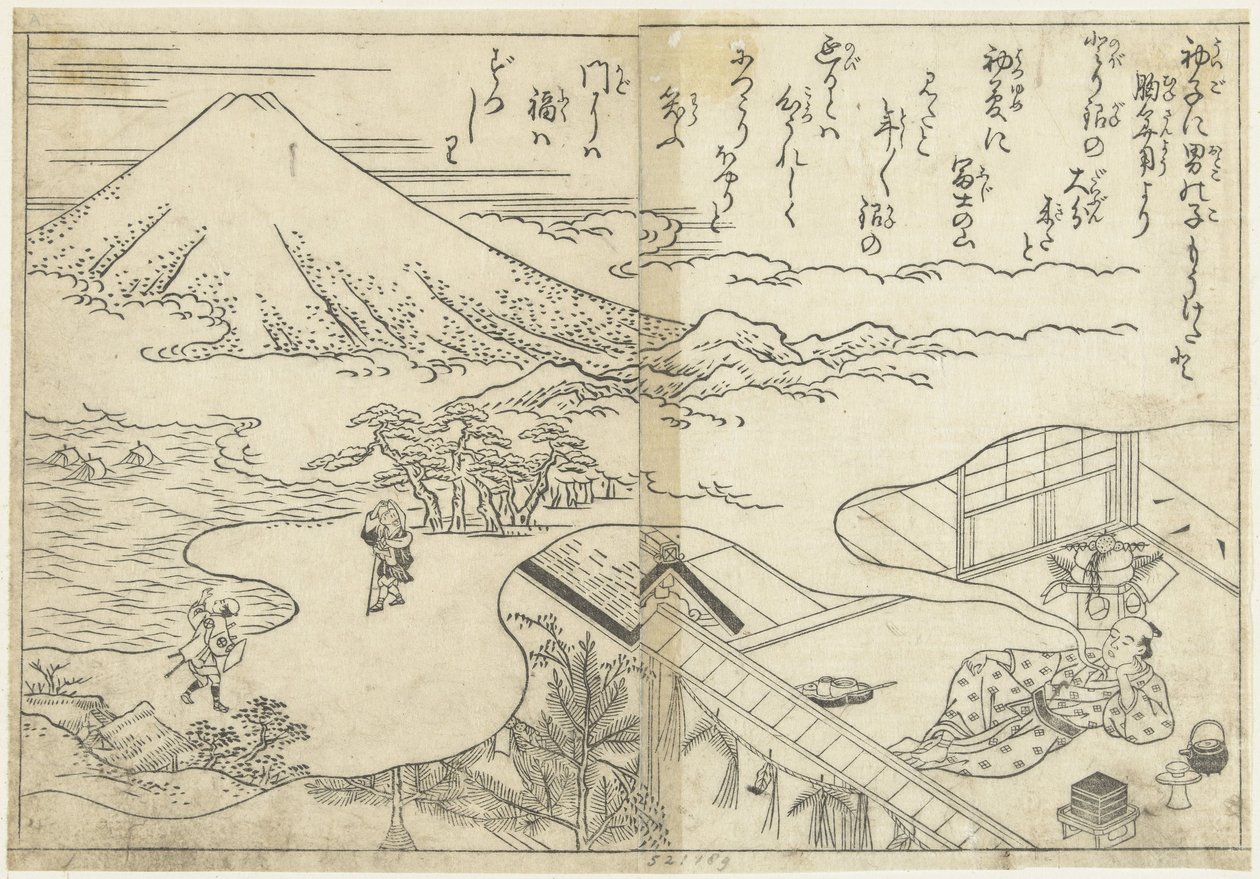 Sonhar com fuji de Nishikawa Sukenobu (attributed to)