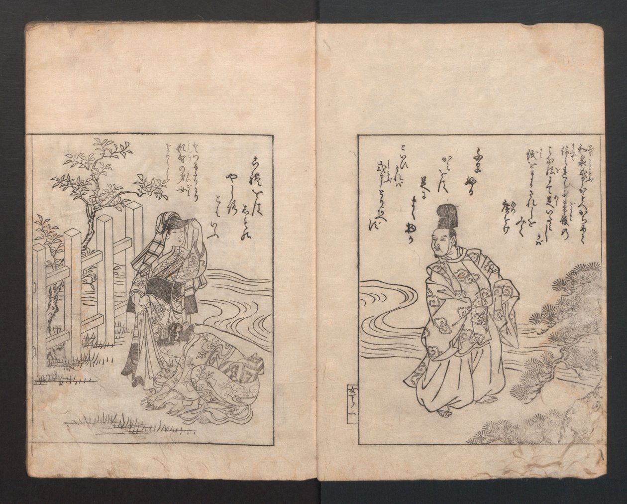 Livro ilustrado: Camellia Ehon Himesubaki, 1745., 1745. de Nishikawa Sukenobu