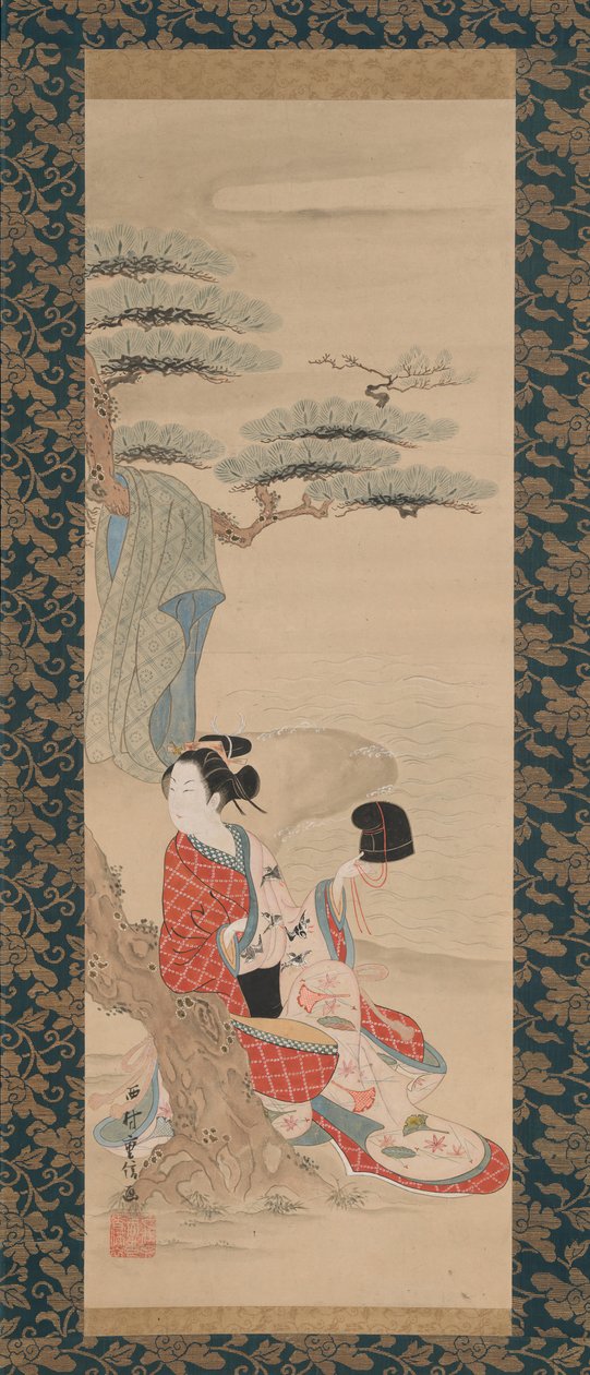O Brine Maiden Matsukaze, início do século 18. de Nishimura Shigenobu