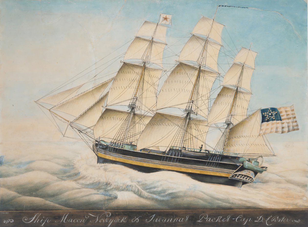O Navio Macon, 1828-35. de Nivelet