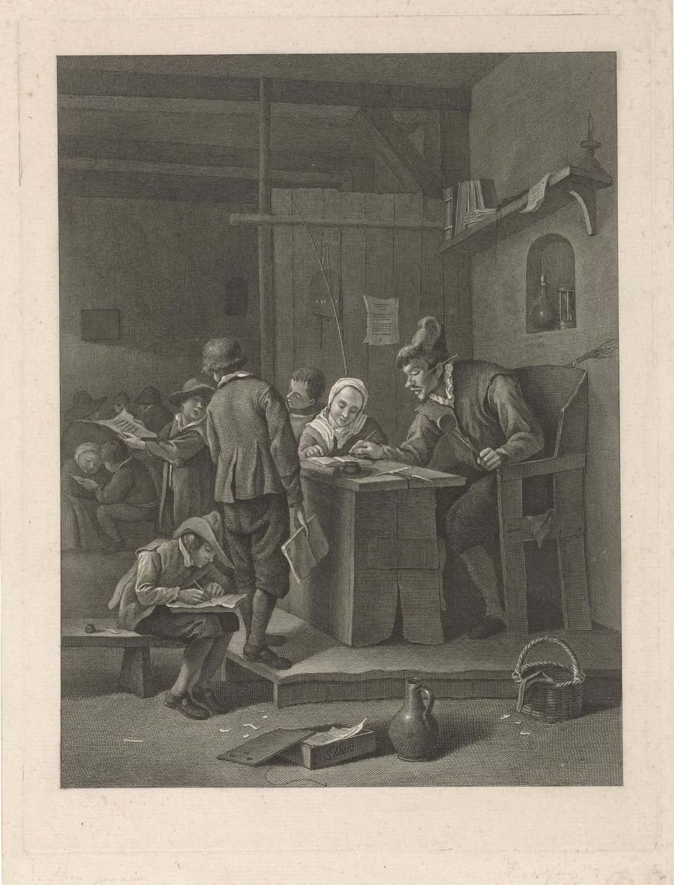 Sala de aula com professor e crianças de Noach van der Meer (II)