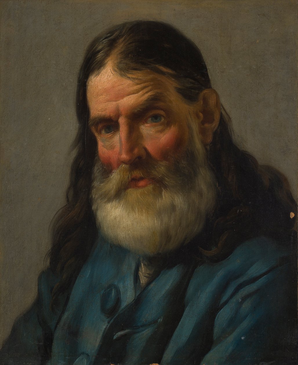 Retrato de um homem idoso (óleo sobre tela) de Noel (circle of) Halle
