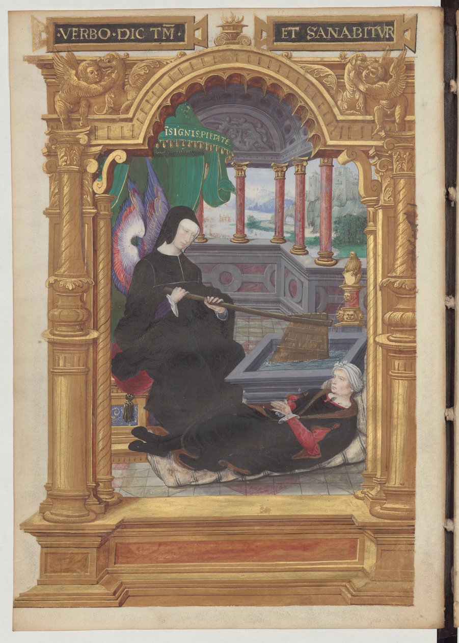 Luísa de Saboia segurando um leme, símbolo da regência. Frontispício de Gestes de Blanche de Castille por Etienne Leblanc. de Noel Bellemare