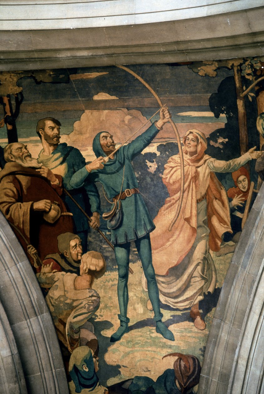 Robin dos Bosques e a sua amante Mariam de Noel Denholm Davies