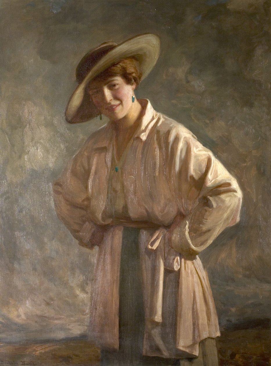 Lois Ball, Irmã de Albert Ball, VC (mais tarde Sra. Anderson), c.1919 (óleo sobre tela) de Noel Denholm Davis