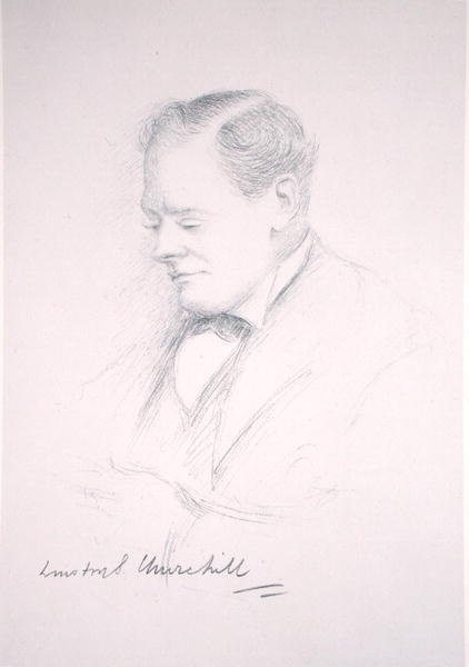 Retrato de Winston Churchill de Noel Dorville