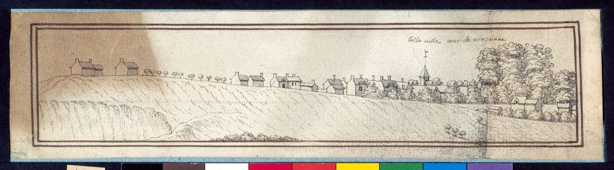 Belleville (caneta e tinta com lavagem em papel) de Noel Gasselin