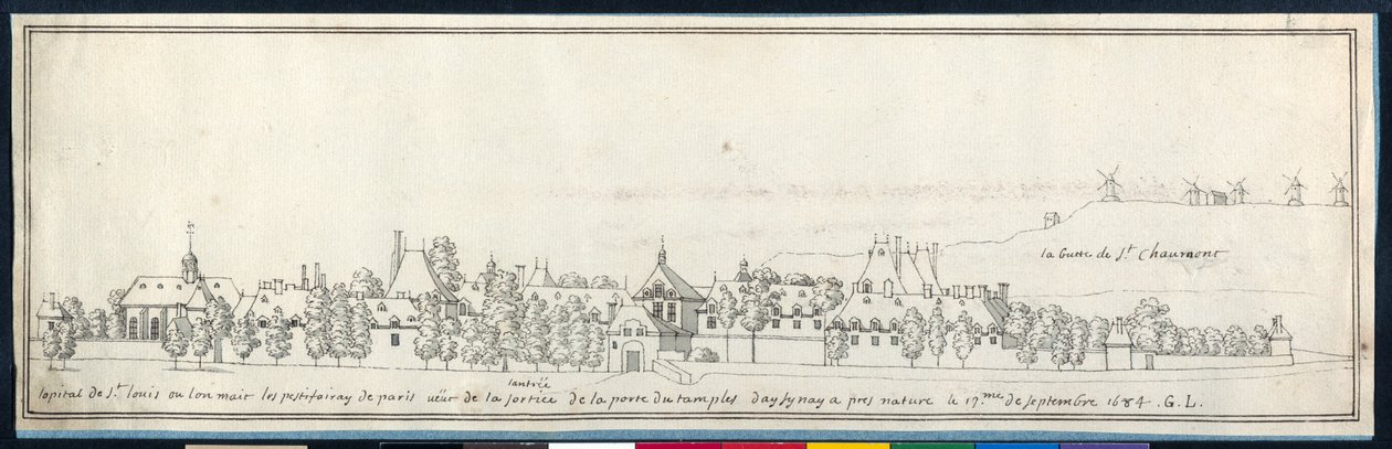 Os Cartuxos do Palácio do Luxemburgo (caneta e tinta sobre papel) de Noel Gasselin