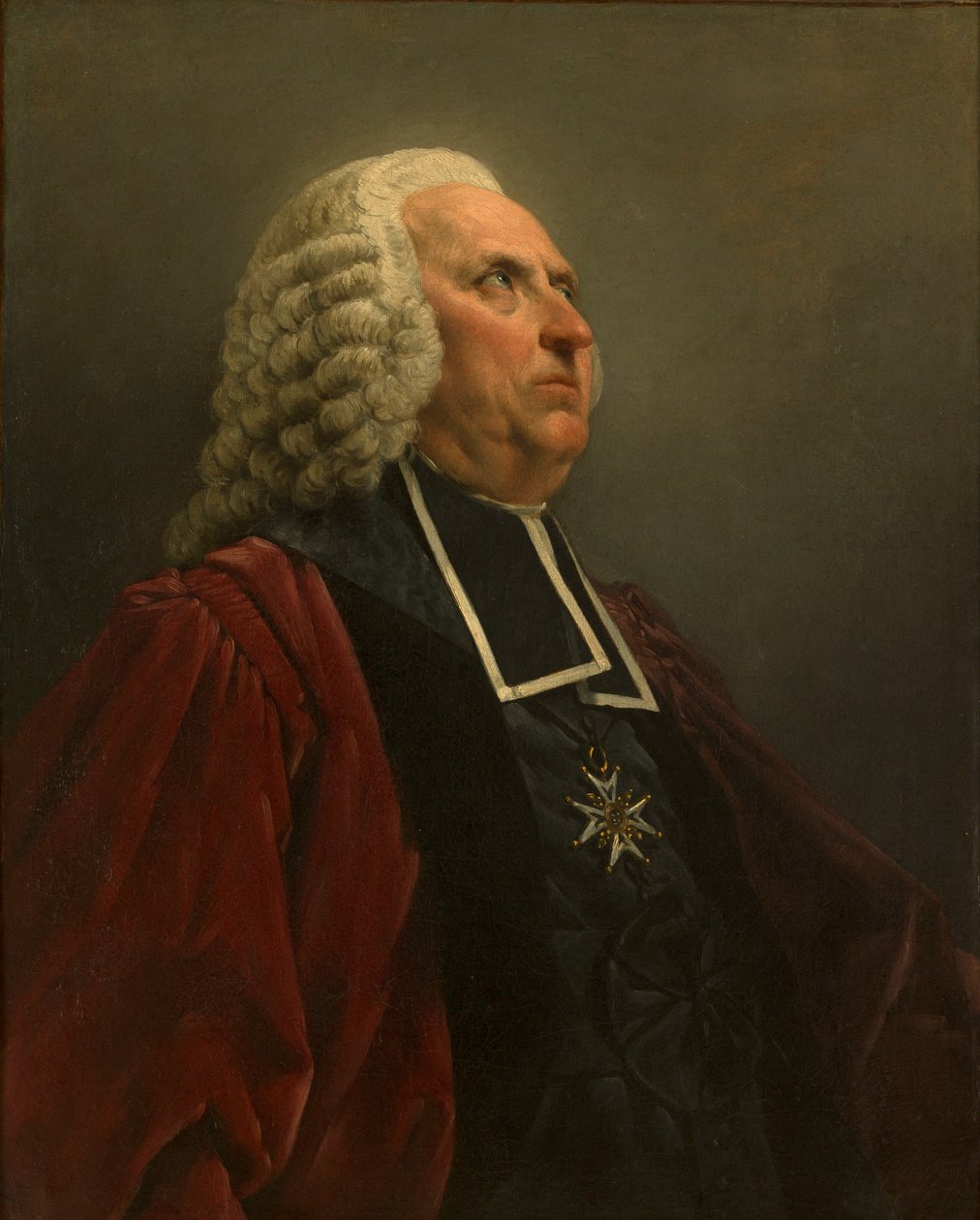 Retrato do escritor Louis-Sébastien Mercier 1740-1814, c. 1763. de Noel Halle