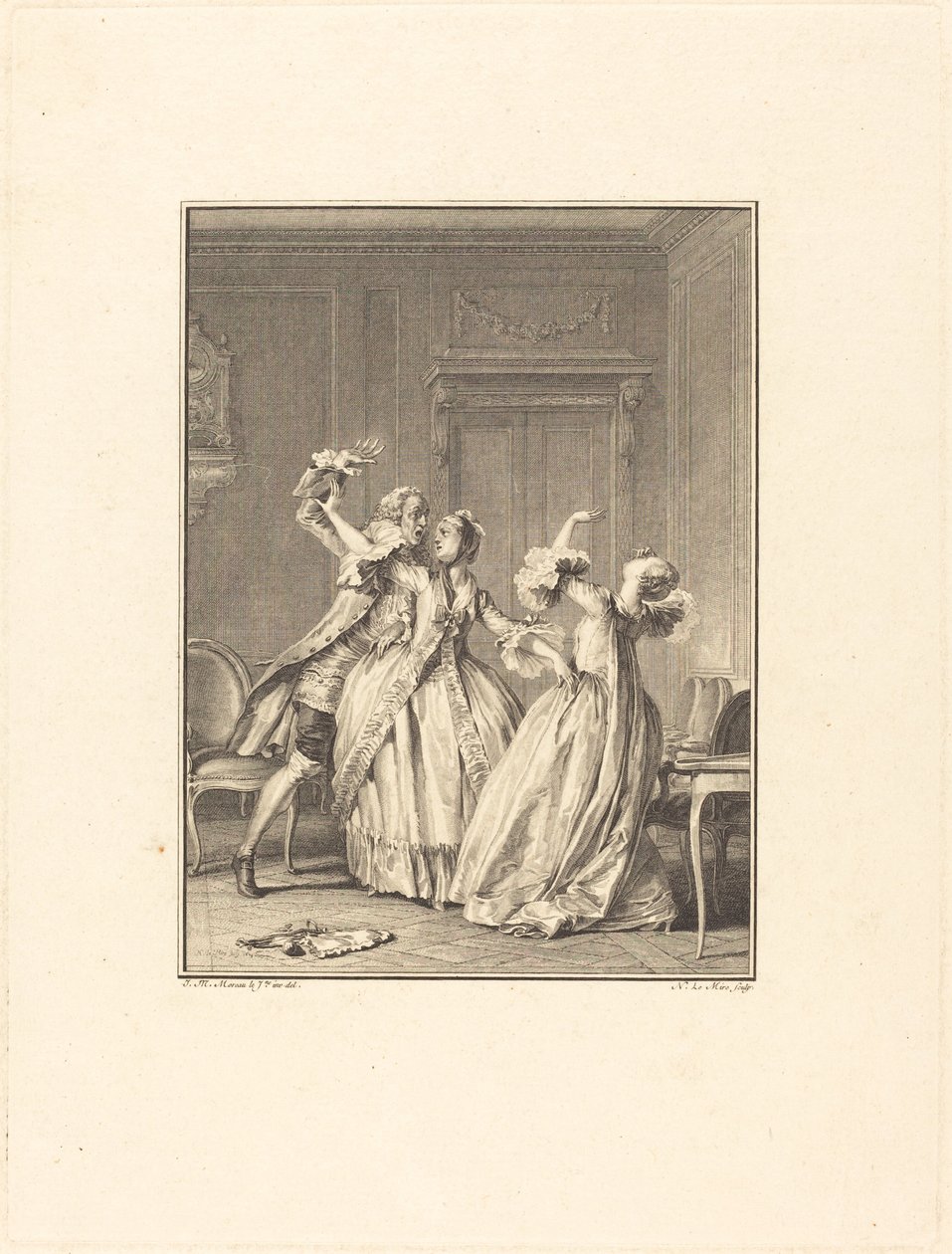 Le Soufflet de Noël Le Mire after Jean Michel Moreau