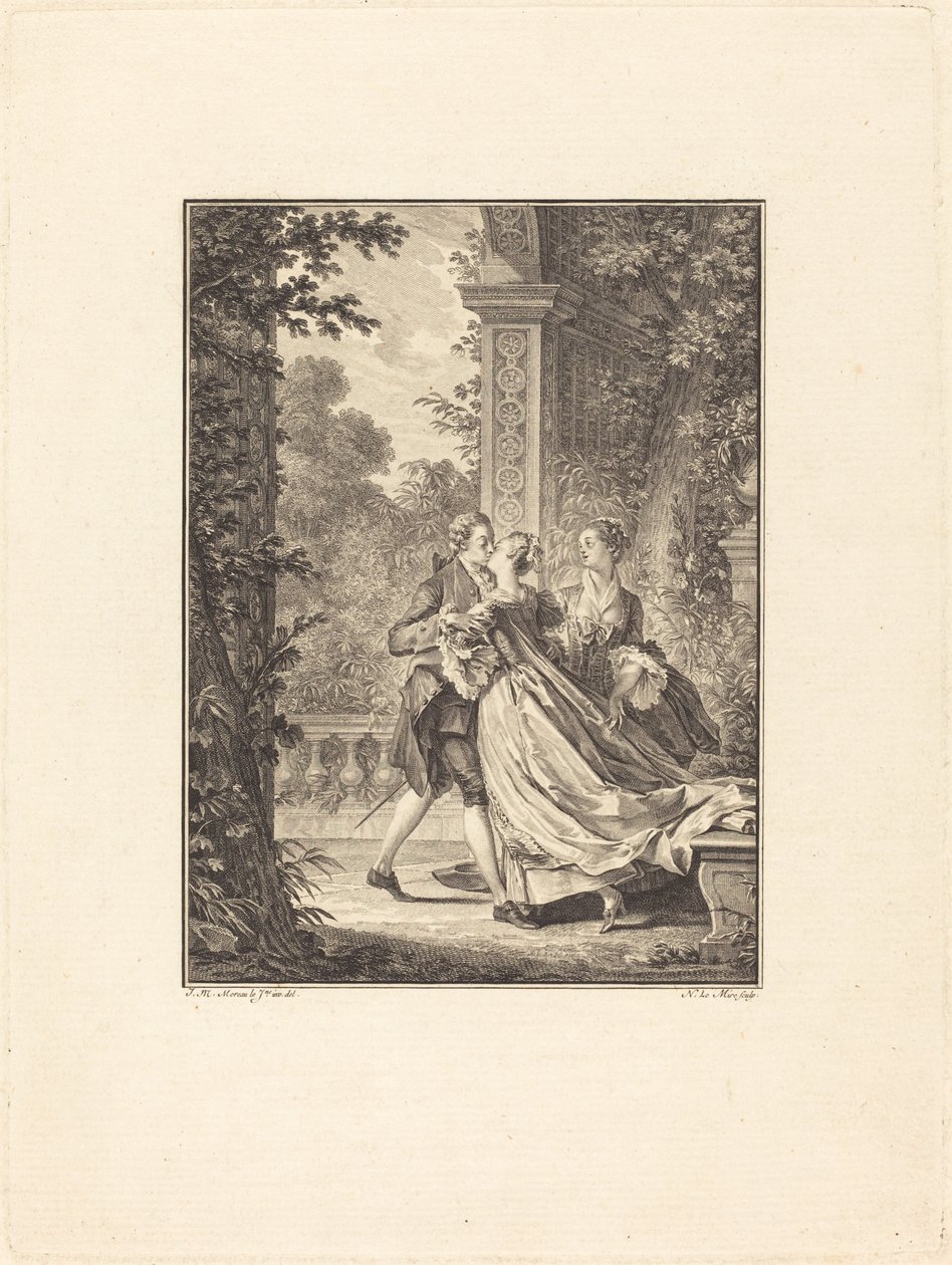 Sem entender nada desse mistério de Noël Le Mire after Jean Michel Moreau
