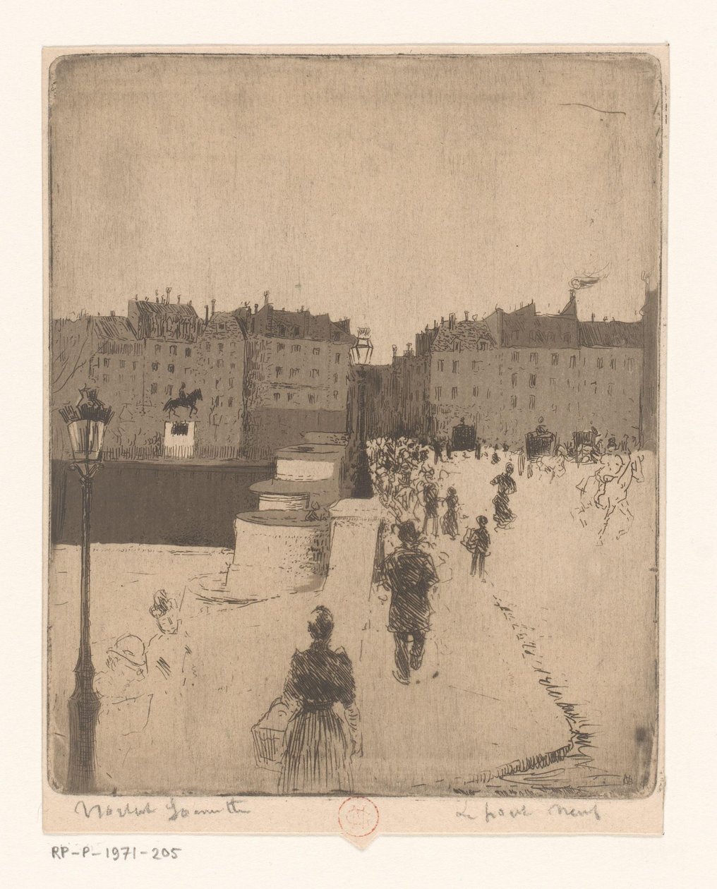 Vista da Pont Neuf em Paris
Le Pont Neuf (título sobre o objecto) de Norbert Goeneutte