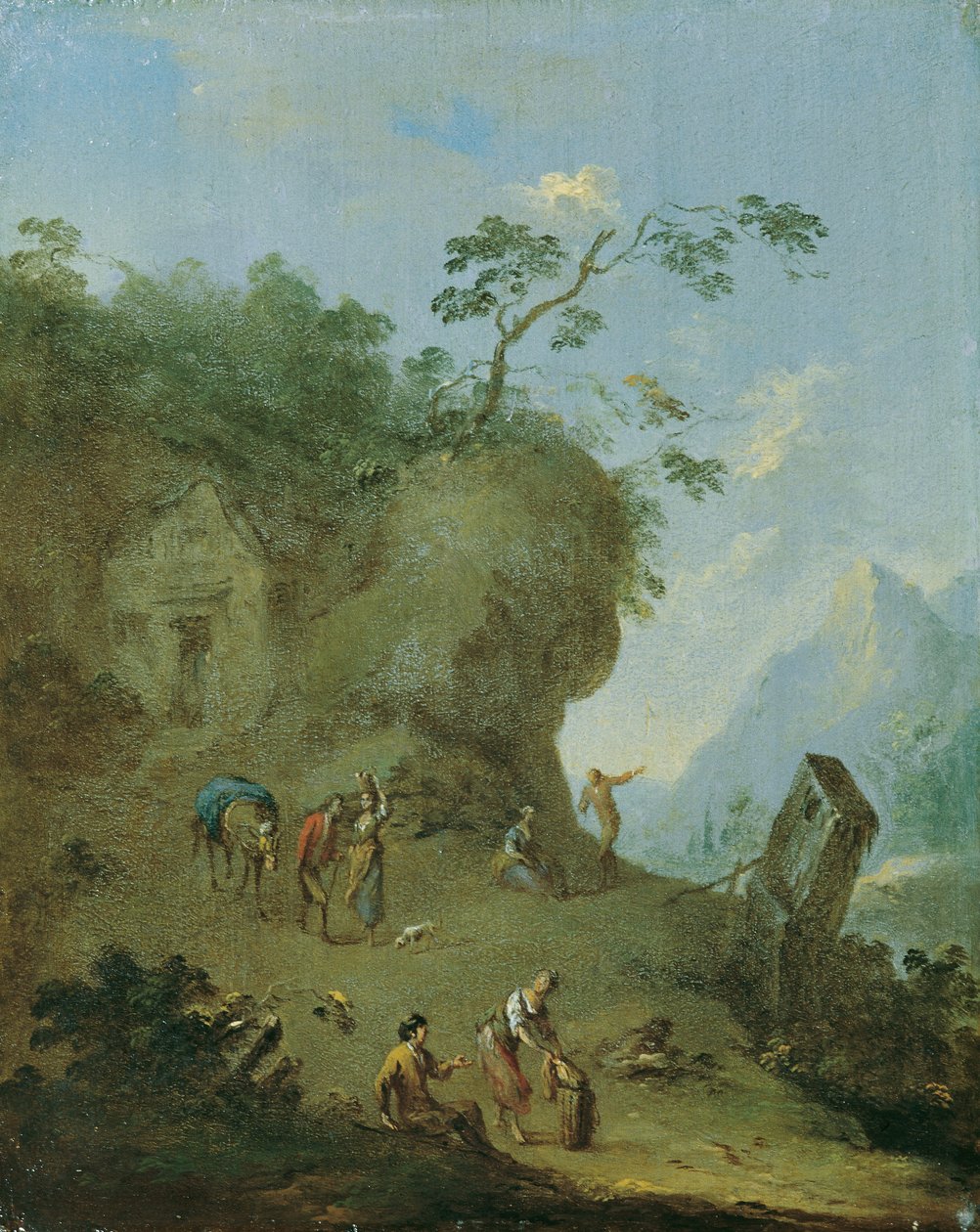 Cabana numa colina florestal de Norbert Grund