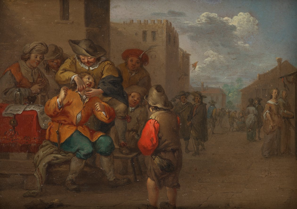 Dentista na praça da vila de Norbert Grund