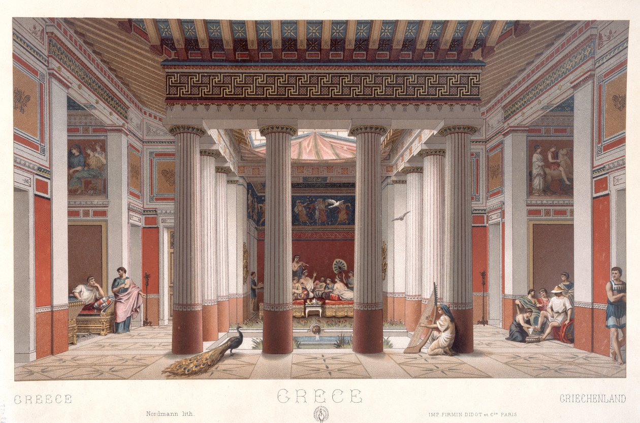 Um banquete na Grécia antiga, 1880 de Nordmann