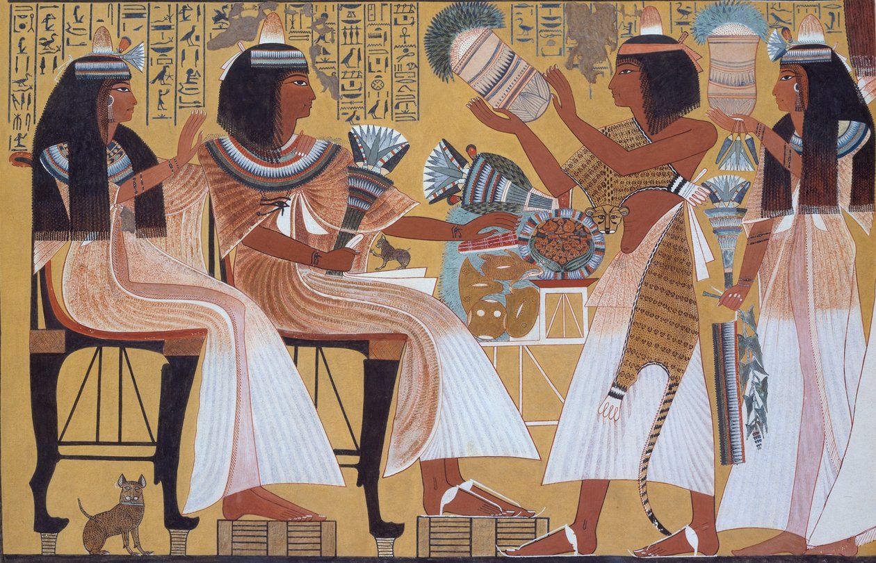 Ipuy e Esposa Recebem Ofertas de Seus Filhos, c.1279-1213 aC de Norman de Garis Davies