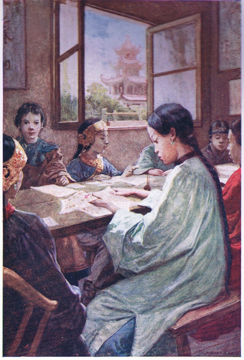 Uma escola chinesa c.1900 de Norman Hardy