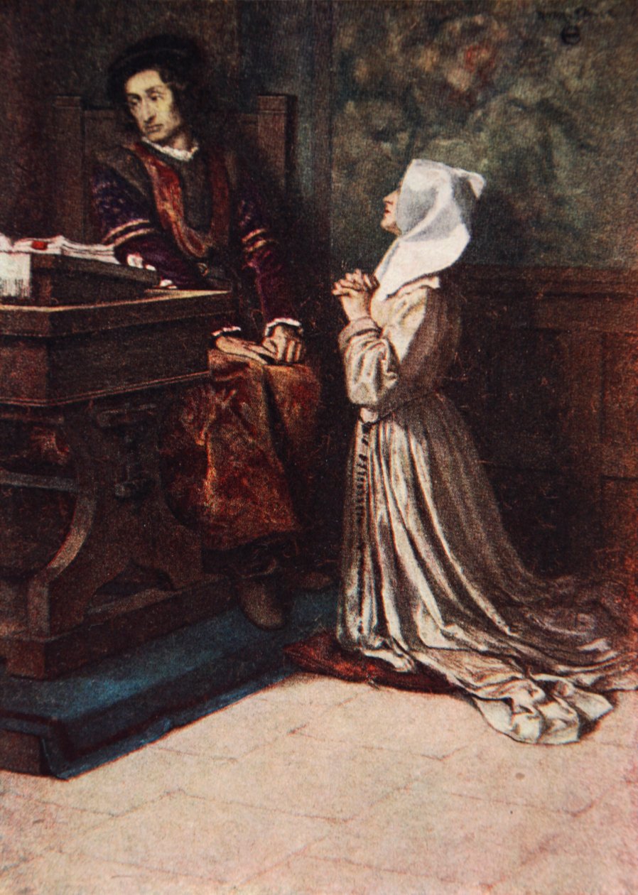 A súplica de Isabel, Medida por Medida, Ato II Cena 2, ilustração de 