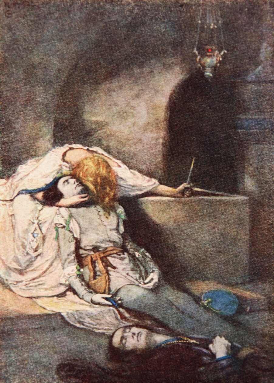 Romeu e Julieta, Acto V Cena 3, ilustração de 