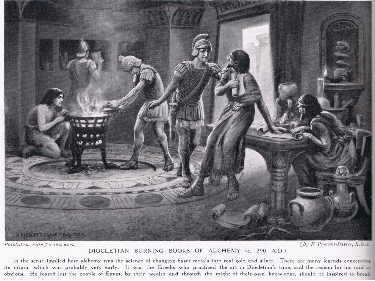 Diocletian queima livros da alquimia 290AD de Norman Prescott Davies