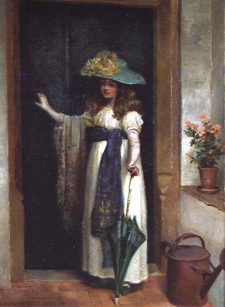 Menina com um guarda-chuva de Norman Prescott Davies