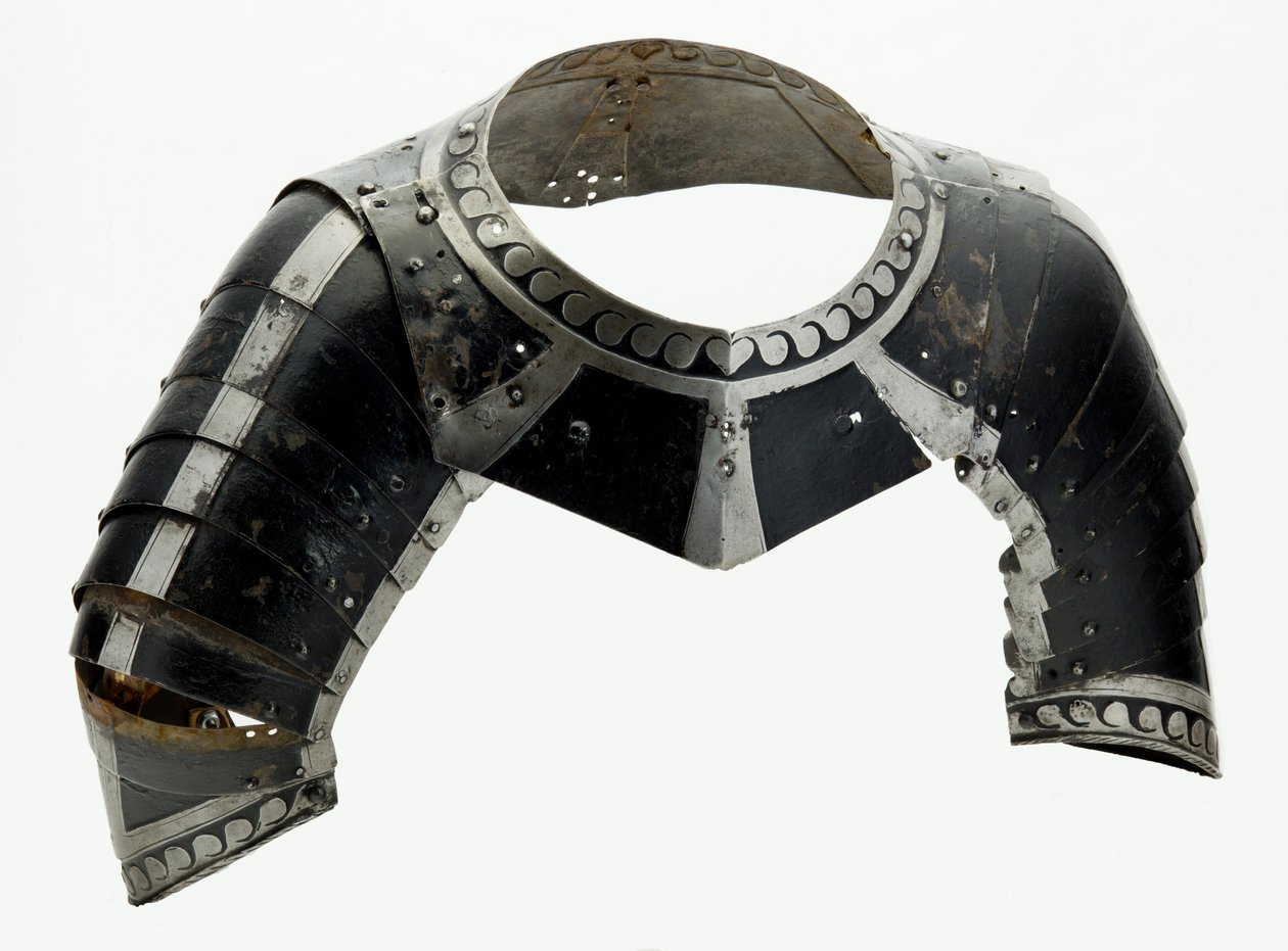 Colar Almain, c.1580 (aço pintado com couro moderno) de North German School